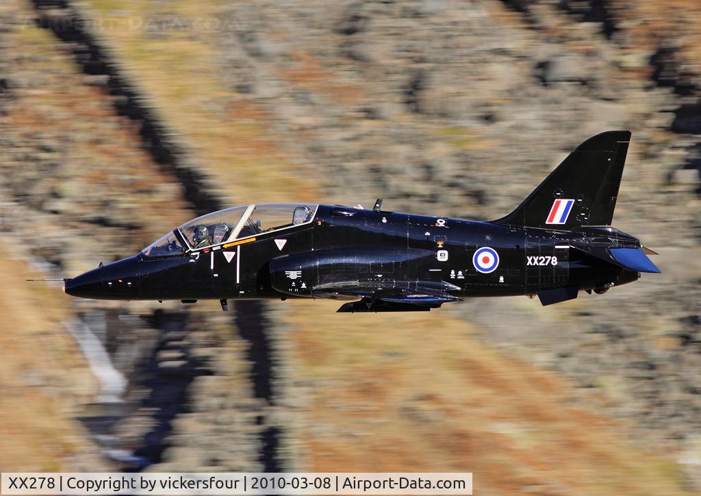 XX278, 1978 Hawker Siddeley Hawk T.1A C/N 103/312103, Royal Air Force. Operated by BAE at Warton. Dunmail Raise, Cumbria.