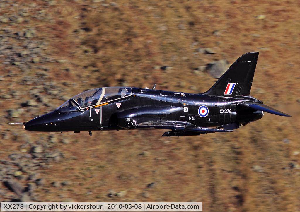 XX278, 1978 Hawker Siddeley Hawk T.1A C/N 103/312103, Royal Air Force. Operated by BAE at Warton. Dunmail Raise, Cumbria.