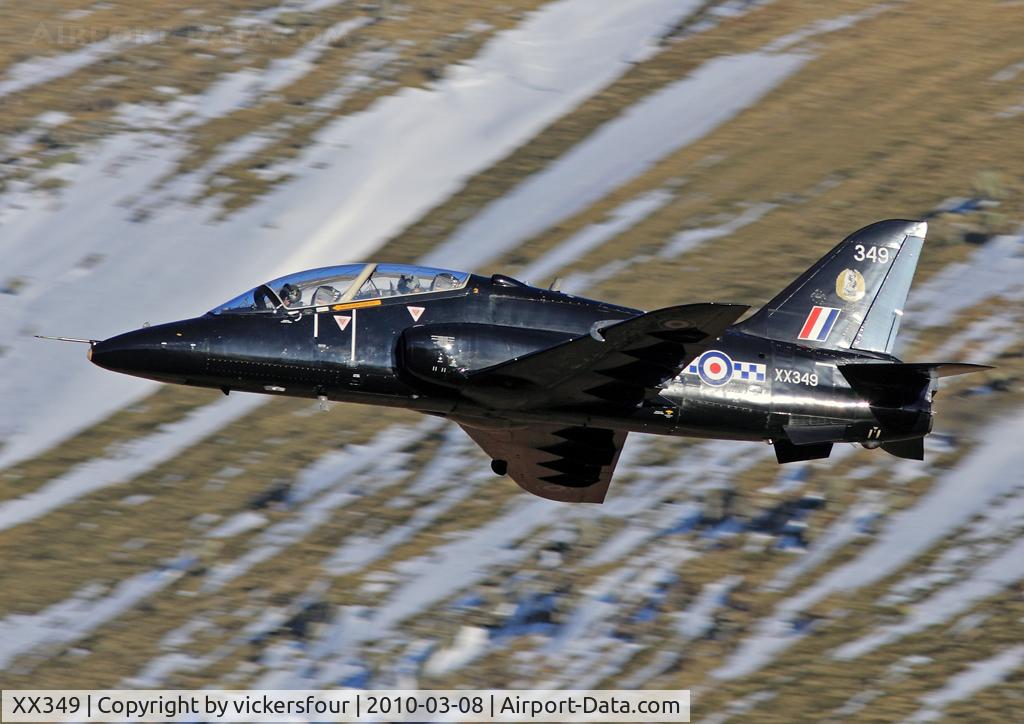 XX349, 1981 Hawker Siddeley Hawk T.1W C/N 198/312173, Royal Air Force. Operated by 19 (R) Squadron. Dunmail Raise, Cumbria.