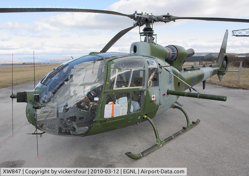 XW847, 1972 Westland SA-341B Gazelle AH1 C/N WA1011, Army Air Corps. Operated by 665 Squadron.