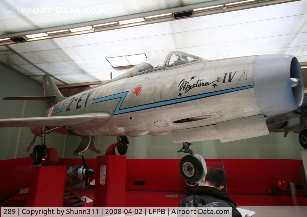 289, Dassault MD-454 Mystere IVA C/N 105, Preserved @ Le Bourget Museum
