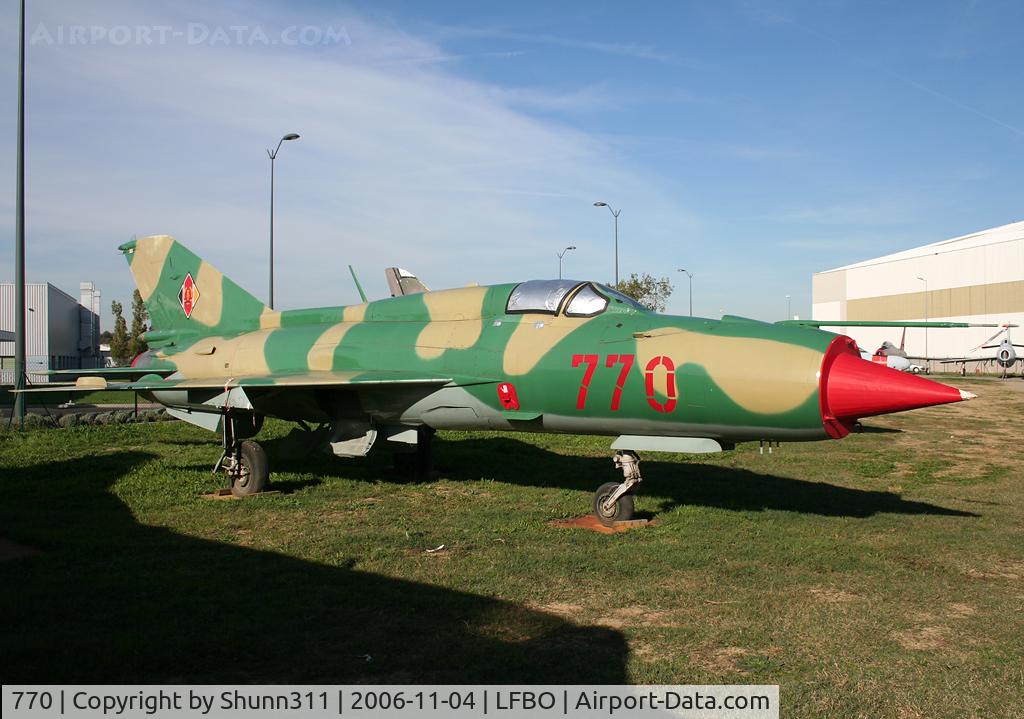 770, Mikoyan-Gurevich MiG-21SPS C/N 94A4509, Preserved inside Old Wings Association