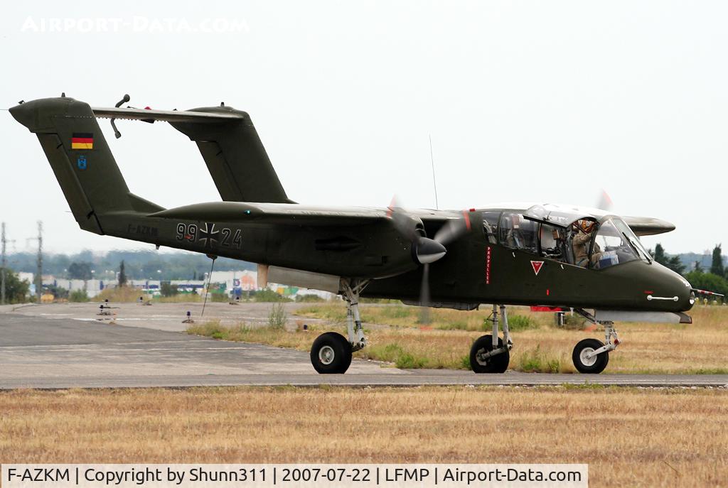 F-AZKM, 1971 North American OV-10B Bronco C/N 338-9 (305-65), Arriving for flight during Open Day 2007 at the airport