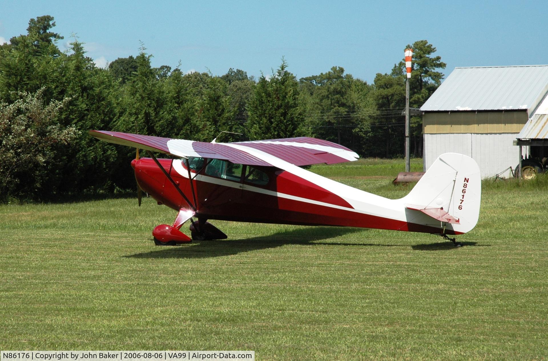 N86176, 1946 Aeronca 11AC Chief C/N 11AC-605, Aeronca 11AC Chief at Ophelia, Virginia