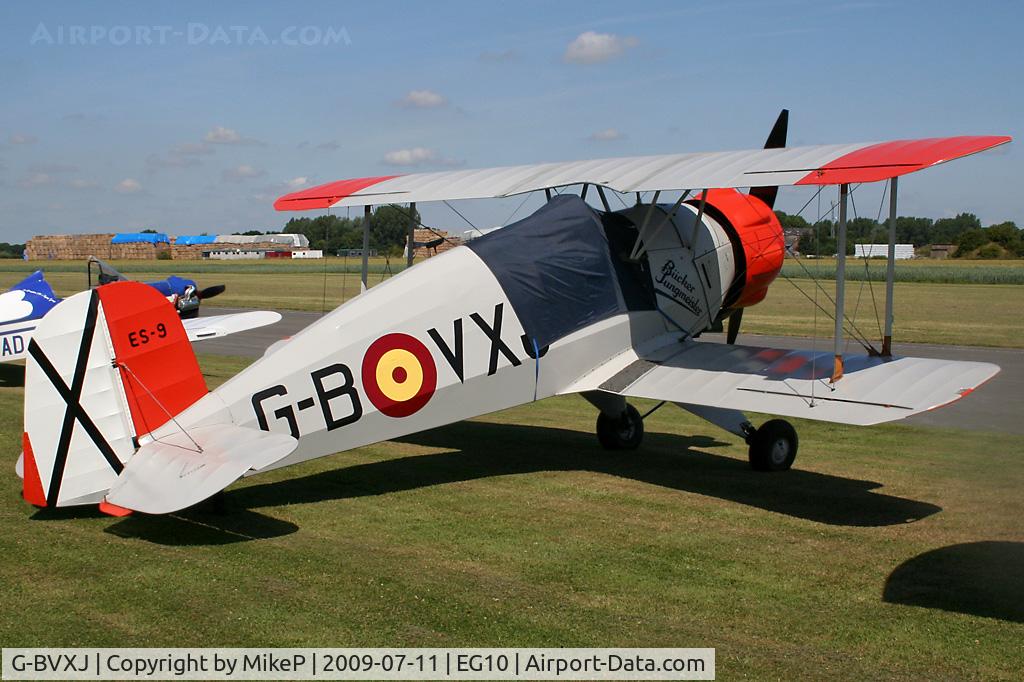 G-BVXJ, 1937 Bucker Bu-133C Jungmeister C/N E-19, On the flightline at Breighton.