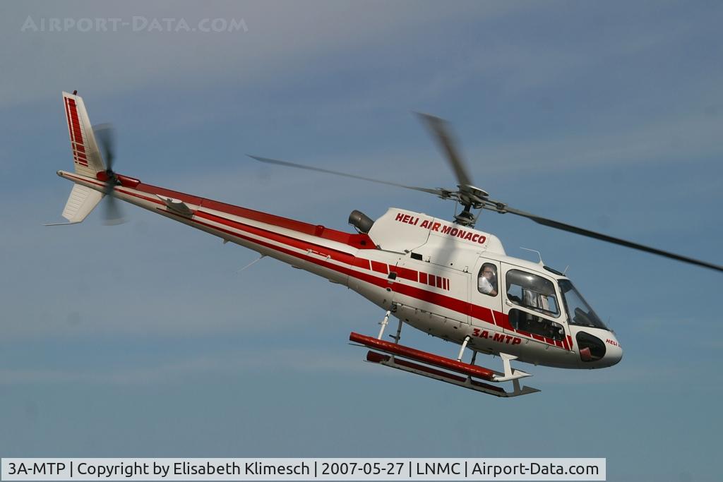 3A-MTP, 1987 Aérospatiale AS-350B-2 Ecureuil C/N 1996, at Monaco heliport