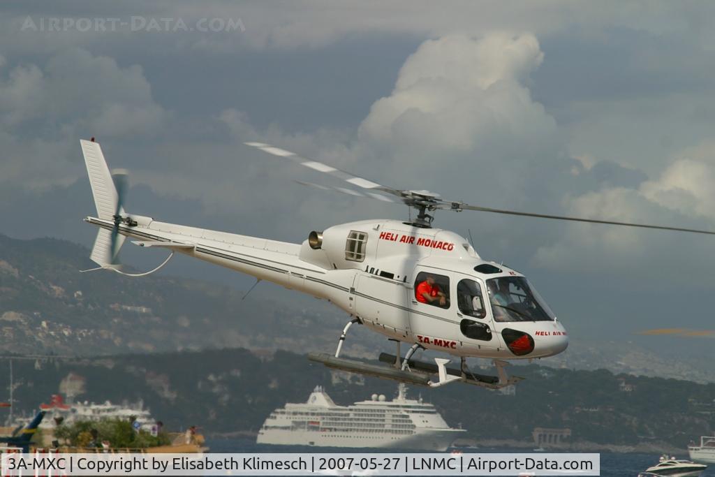 3A-MXC, 2002 Eurocopter AS-355N Ecureuil 2 C/N 5699, at Monaco heliport