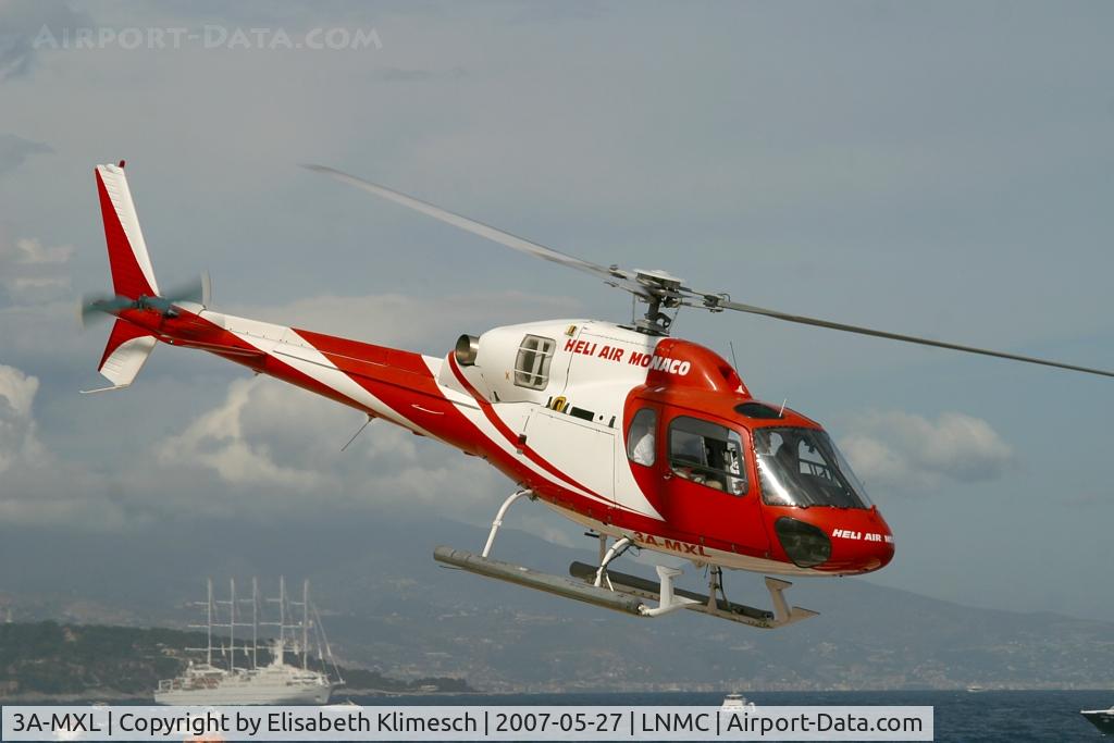 3A-MXL, 2003 Eurocopter AS-355N Ecureuil 2 C/N 5713, at Monaco heliport