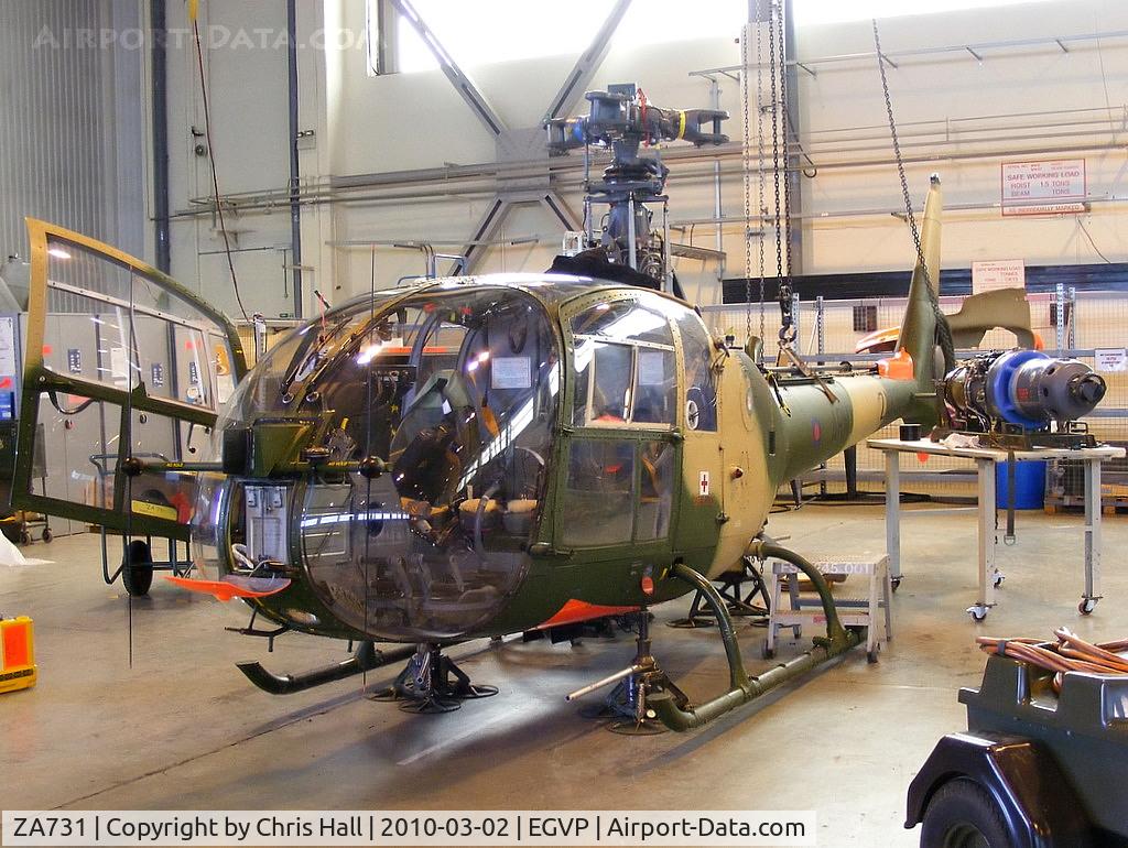 ZA731, 1980 Westland SA-341B Gazelle AH1 C/N WA1800, Army Air Corps 671 Sqn Westland SA-341B Gazelle AH1