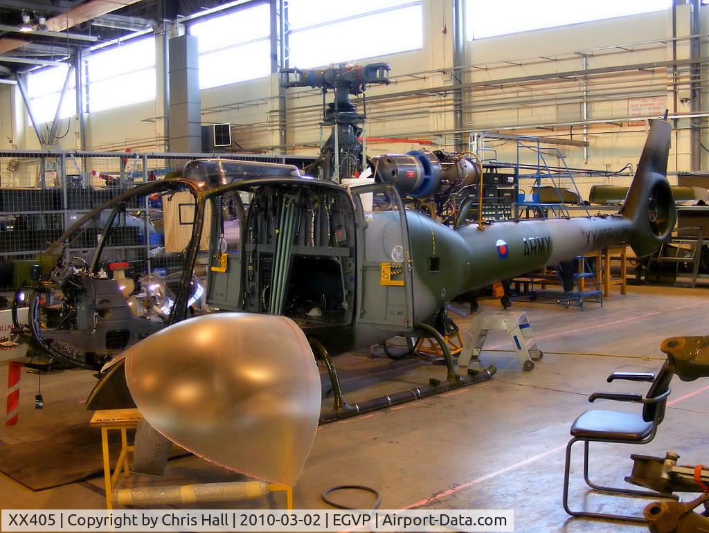 XX405, 1975 Westland SA-341B Gazelle AH1 C/N 1343, Army Air Corps 671 Sqn