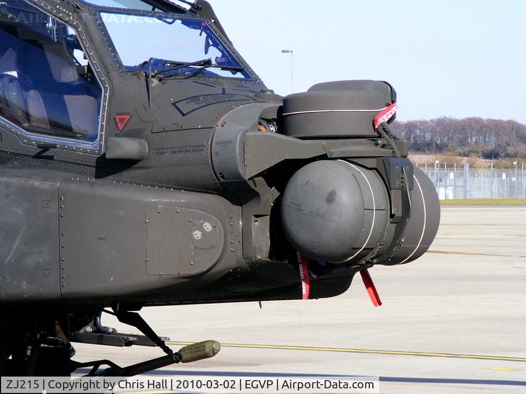 ZJ215, Westland Apache AH.1 C/N WAH.049, Target Acquisition and Designation System and Pilot Night Vision System (TADS/PNVS)