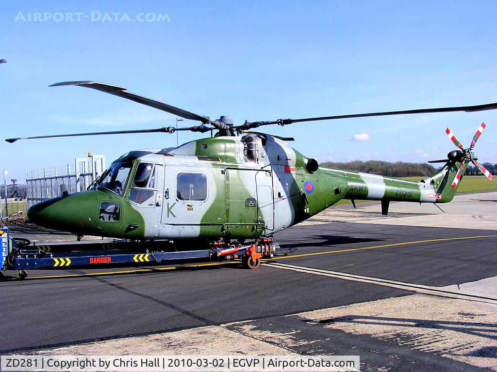 ZD281, 1983 Westland Lynx AH.7 C/N 304, Army Air Corps 671 Sqn Westland Lynx AH.7