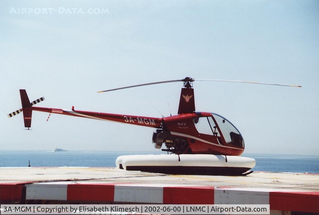 3A-MGM, 2002 Robinson R22 Mariner II C/N 3297M, at Monaco heliport