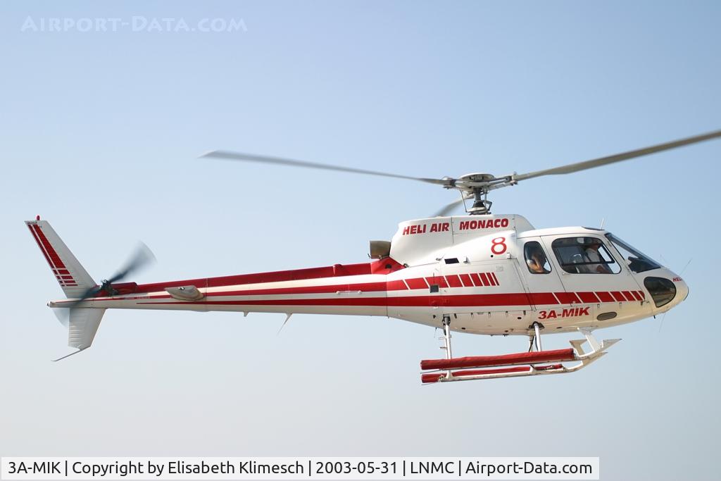 3A-MIK, 1979 Aérospatiale AS-350B Ecureuil C/N 1091, at Monaco heliport