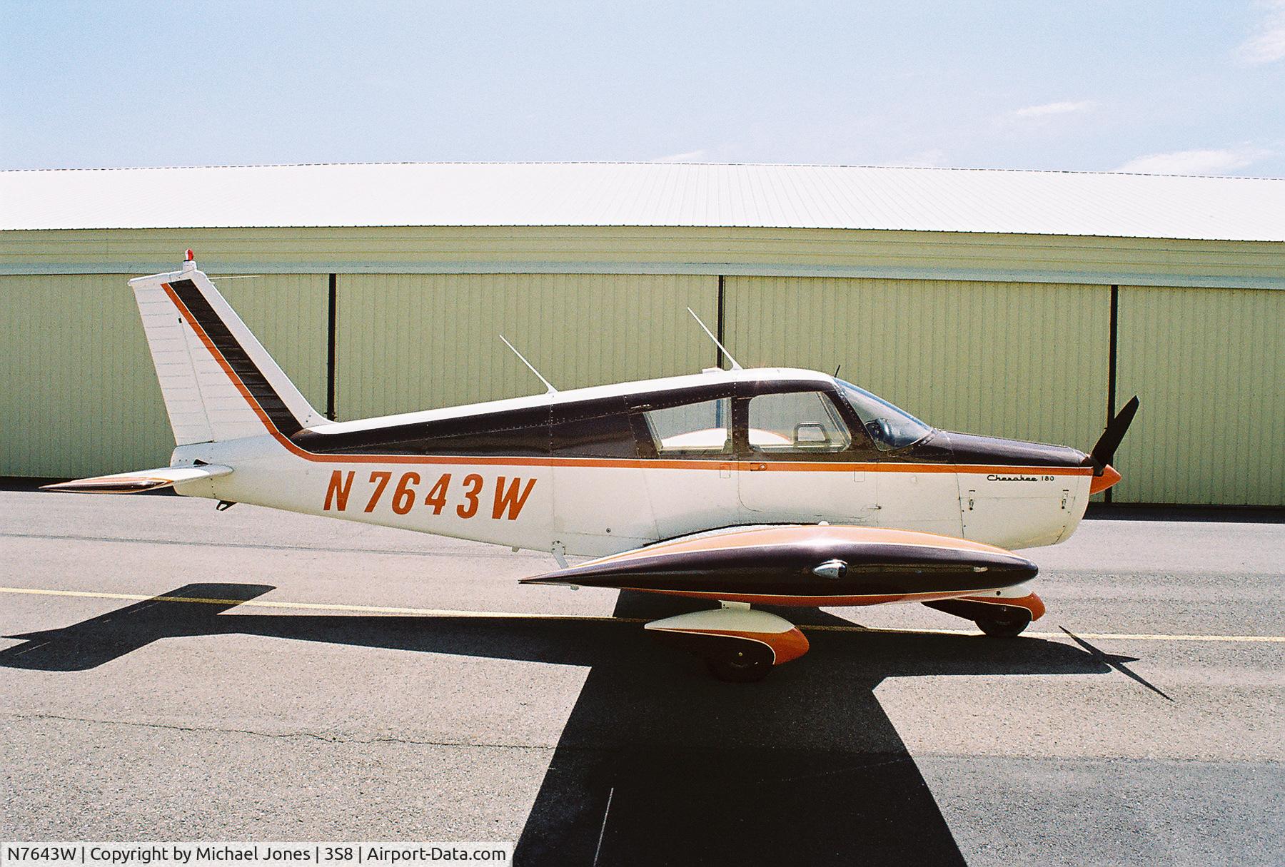 N7643W, 1964 Piper PA-28-180 C/N 28-1616, 1964 Piper PA-28-180