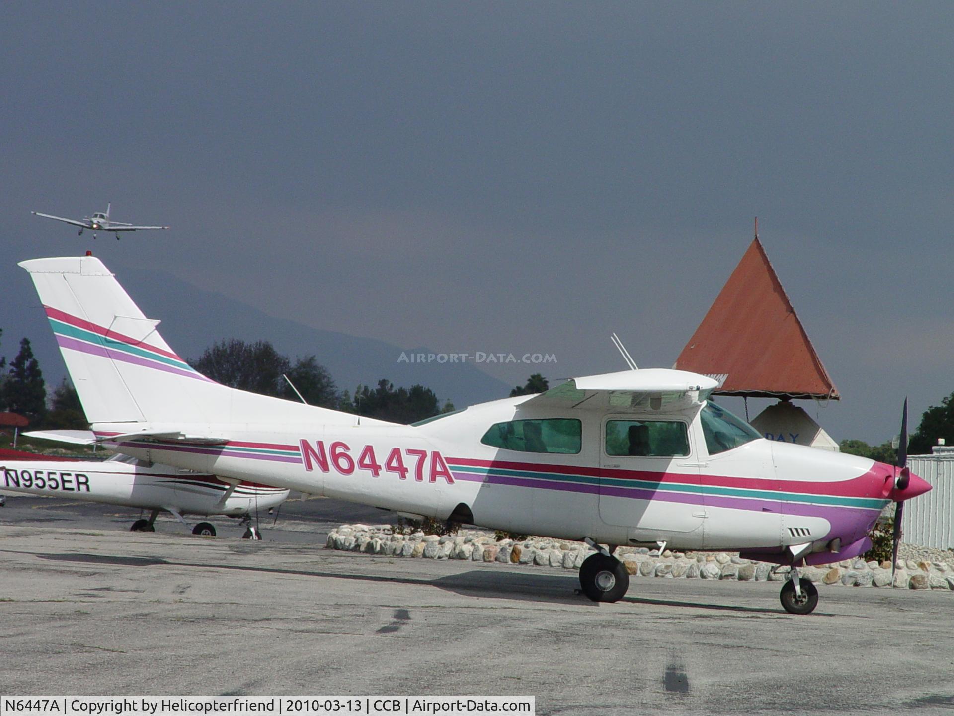 N6447A, 1979 Cessna T210N Turbo Centurion C/N 21063528, Parked at Cable