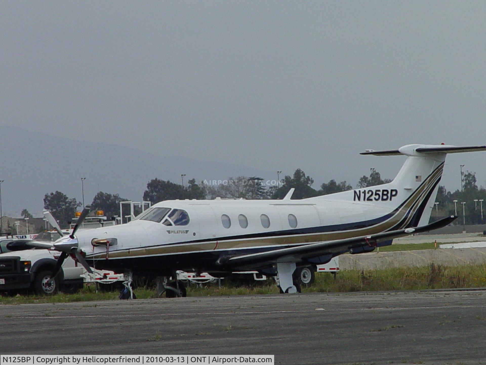 N125BP, 2008 Pilatus PC-12/47E C/N 1012, Parked at Ontario