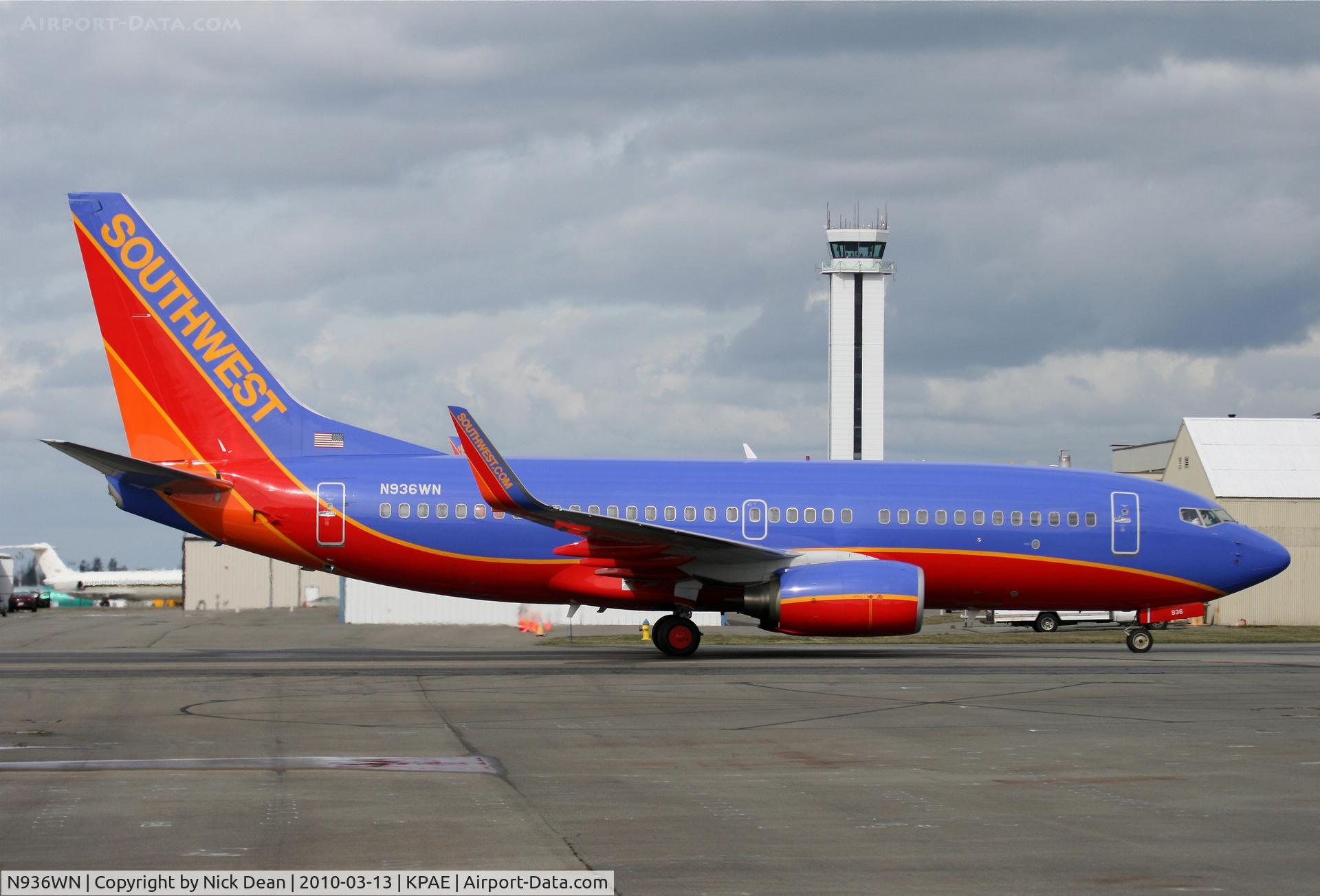 N936WN, 2009 Boeing 737-7H4 C/N 36643, KPAE