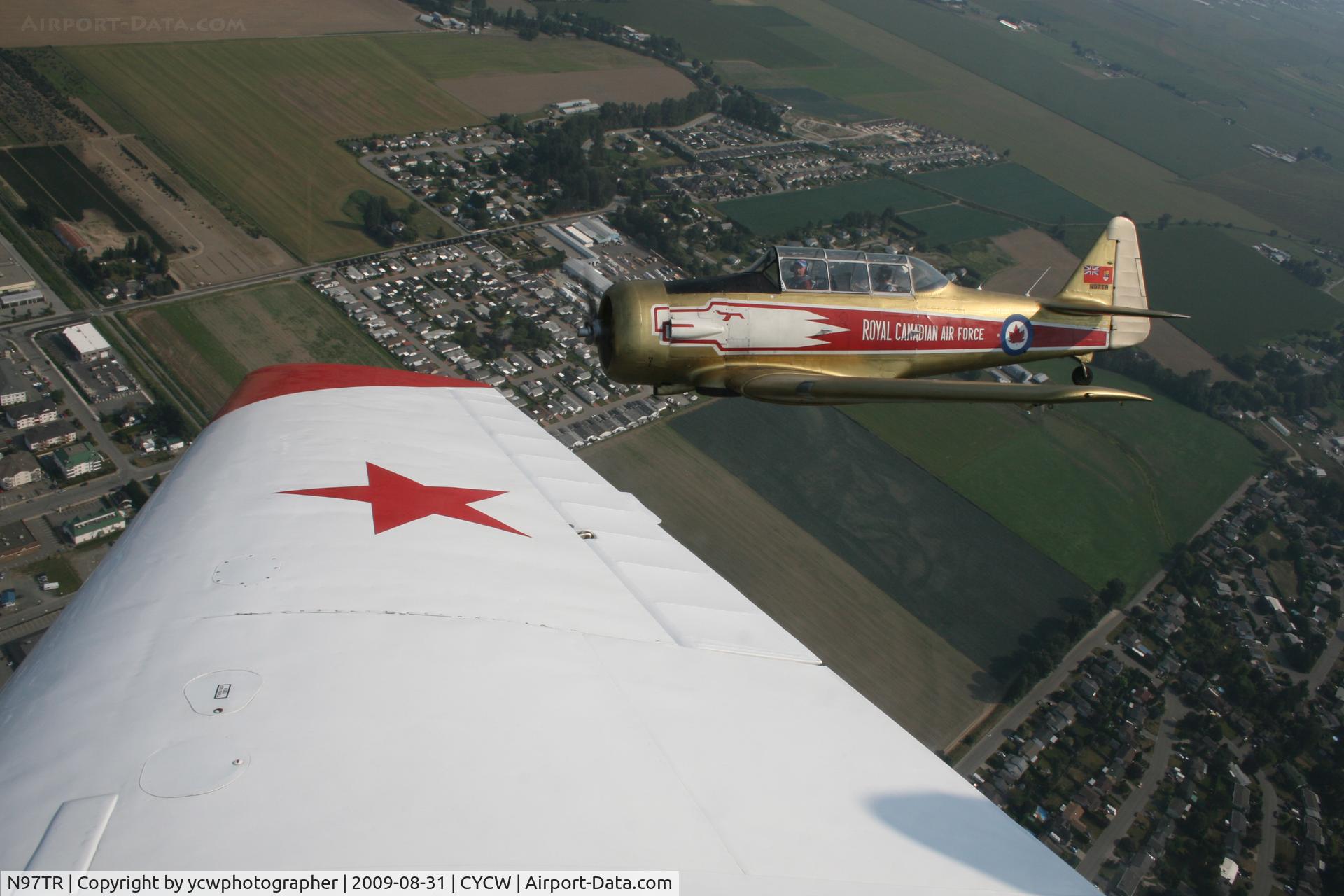 N97TR, 1938 North American AT-6C Texan C/N 88-13587, Shot from Ross Granley's Yak-18T