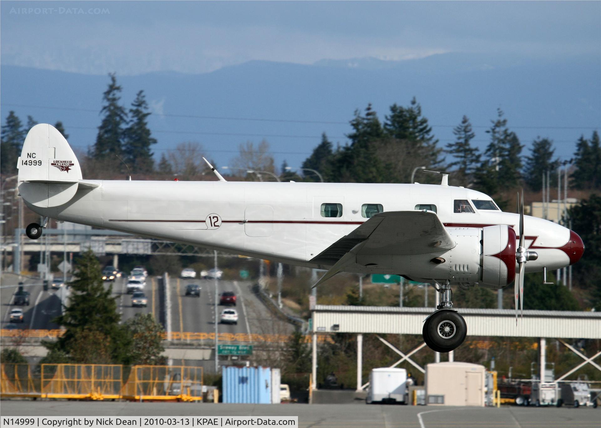 N14999, 1938 Lockheed 12A Electra Junior C/N 1252, KPAE On loan to the Heritage Flight Foundation