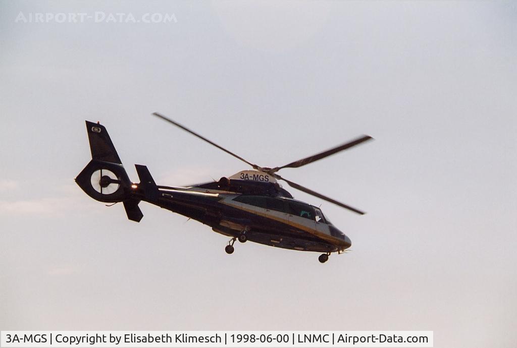 3A-MGS, 1994 Aerospatiale AS-365N-2 Dauphin C/N 6476, at Monaco Heliport