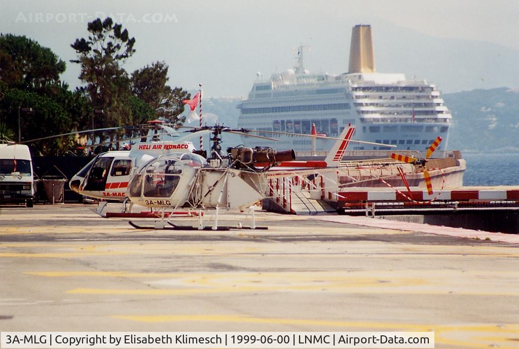 3A-MLG, 1982 Aérospatiale SA-315B Lama C/N 2641, at Monaco Heliport