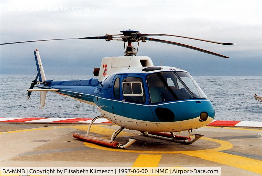 3A-MNB, 1979 Aérospatiale AS-350B Écureuil C/N 1043, at Monaco Heliport