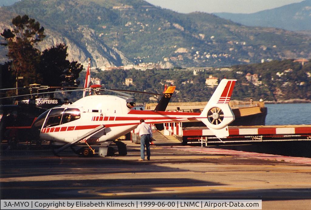 3A-MYO, 1999 Eurocopter EC-120B Colibri C/N 1036, at Monaco Heliport