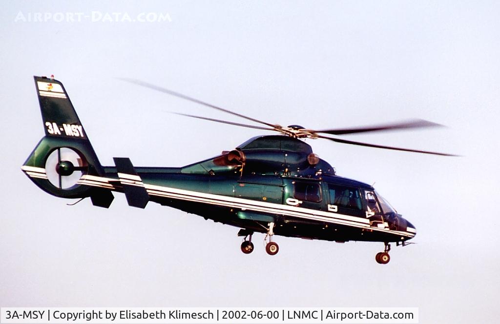 3A-MSY, Aérospatiale AS-365N-2 Dauphin C/N 6467, at Monaco Heliport