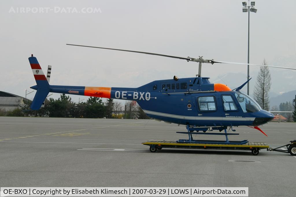 OE-BXO, 1977 Bell 206B JetRanger III C/N 4440, at Salzburg Airport