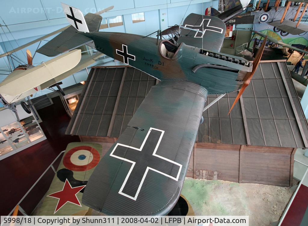 5998/18, 1918 Junkers J-9 (D-1) C/N Not found 5998/18, Junkers J9 preserved @ Le Bourget Museum