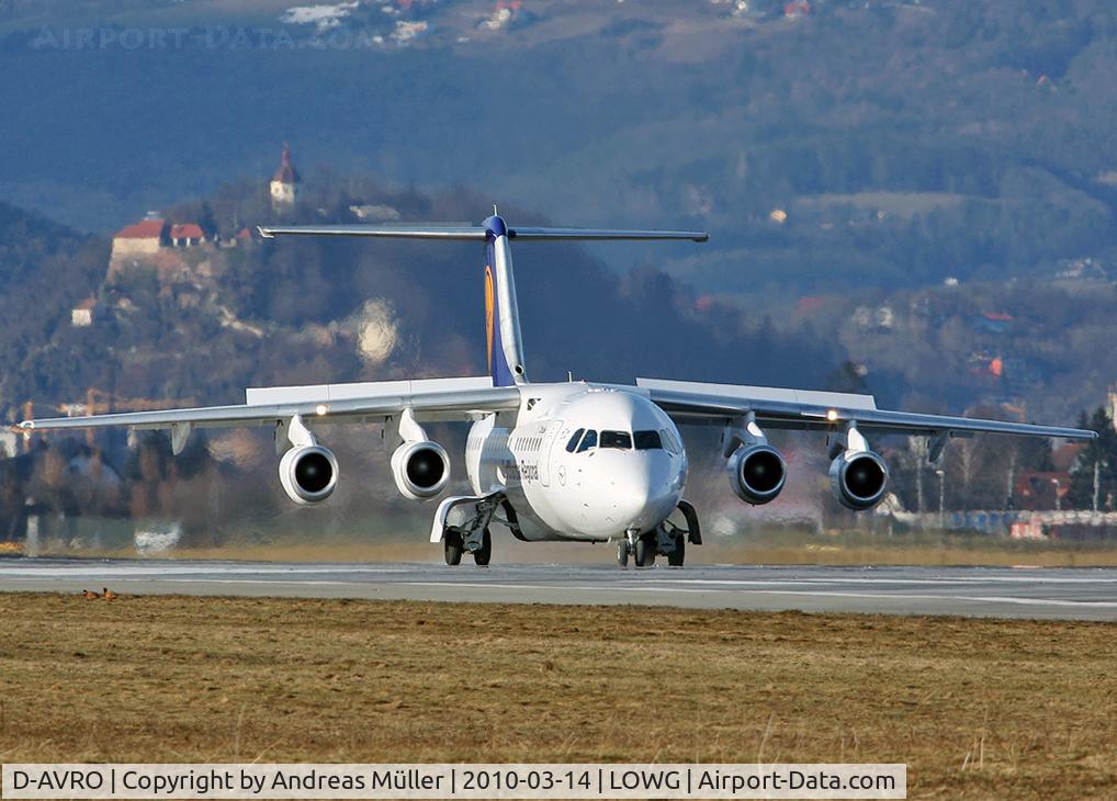 D-AVRO, 1994 British Aerospace Avro 146-RJ85 C/N E.2246, Nice background.