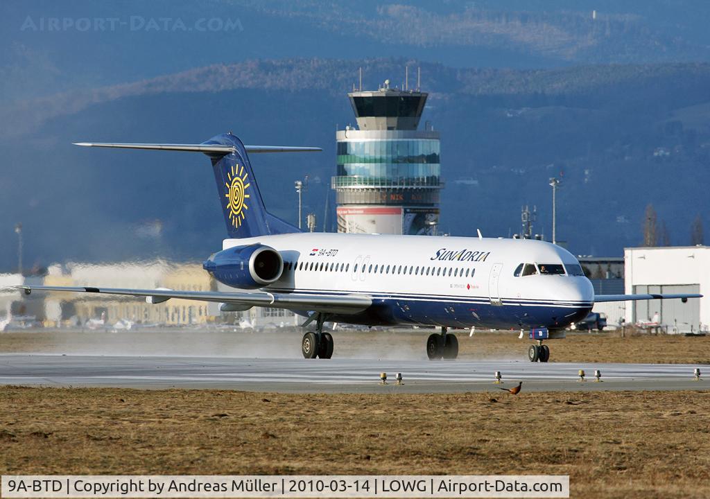 9A-BTD, 1992 Fokker 100 (F-28-0100) C/N 11407, Nice visitor.