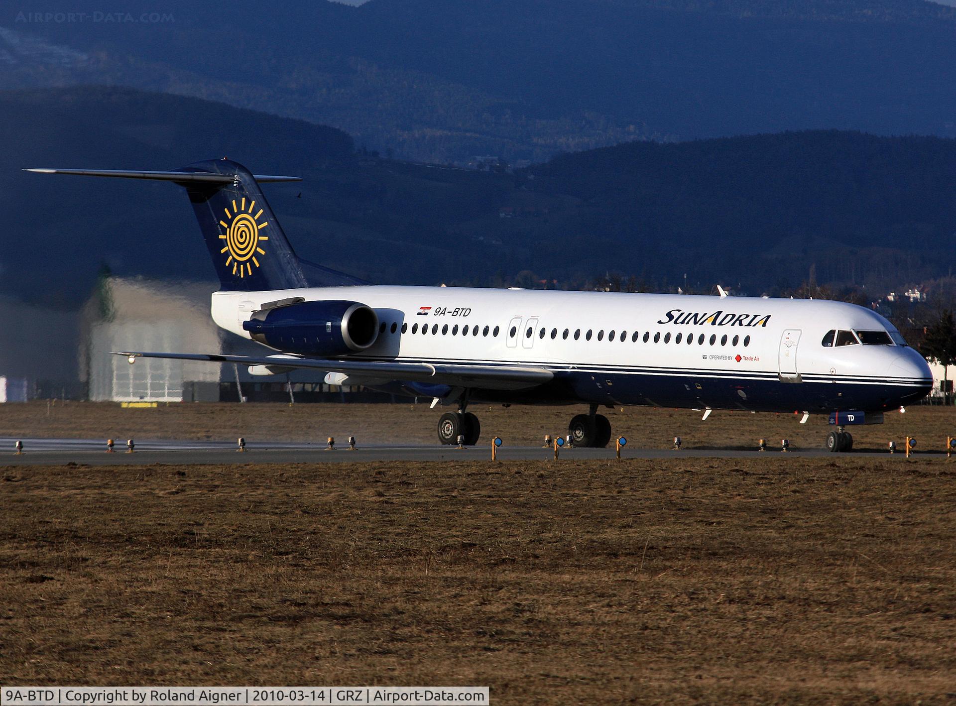 9A-BTD, 1992 Fokker 100 (F-28-0100) C/N 11407, .