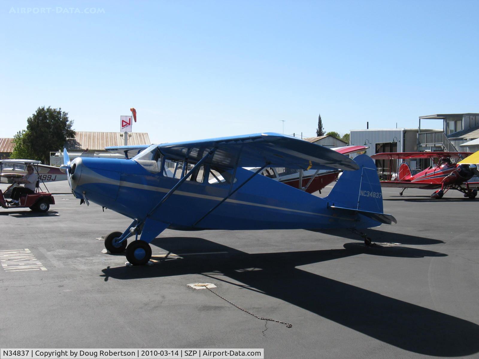 N34837, 1941 Porterfield 75C C/N 1657, 1941 Porterfield CP-75 COLLEGIATE, Continental A&C75 75 Hp