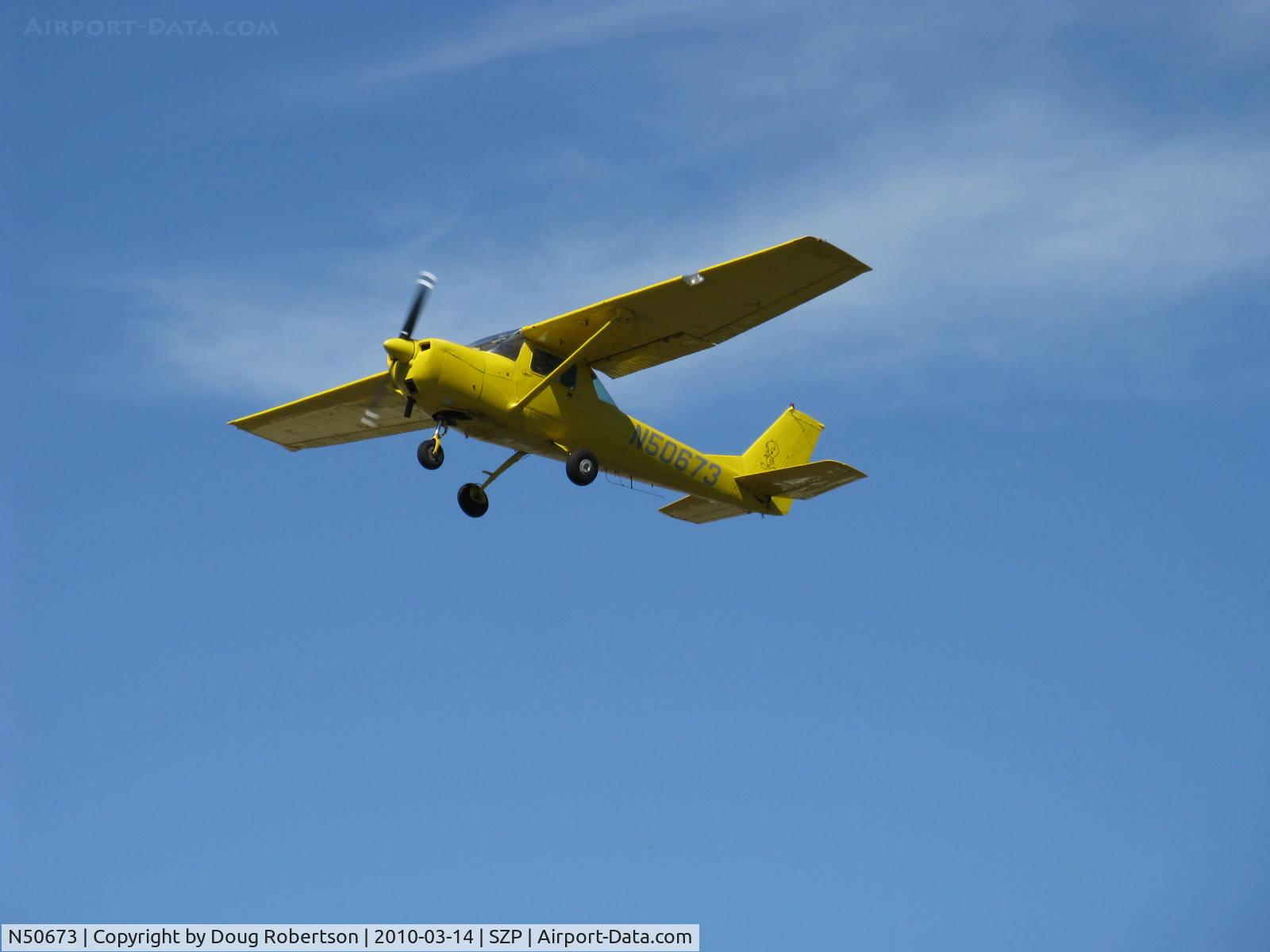 N50673, 1968 Cessna 150J C/N 15069477, 1968 Cessna 150J, Continental O-200 100 Hp, takeoff climb Rwy 22