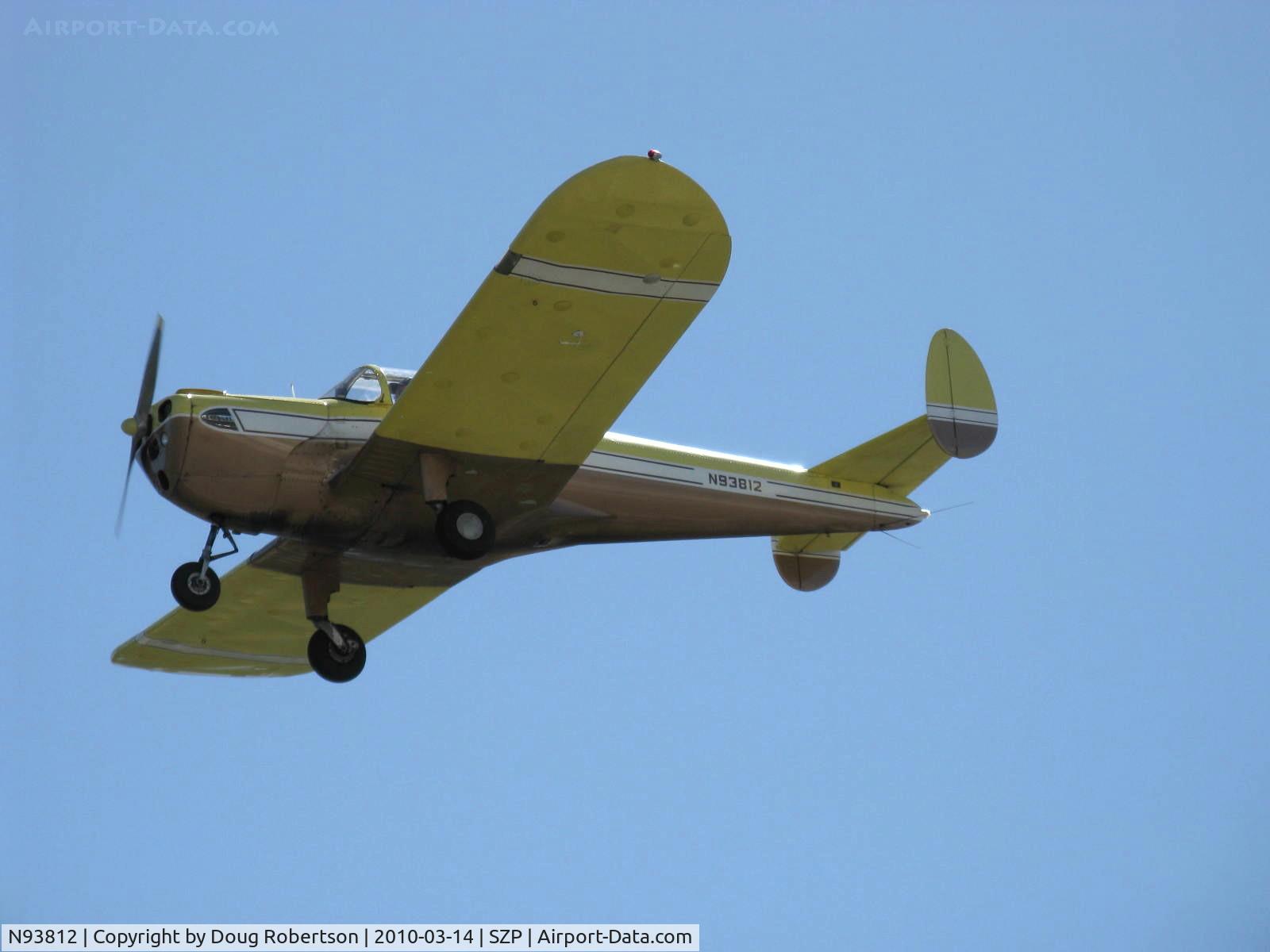 N93812, 1946 Erco 415C Ercoupe C/N 1135, 1946 ERCO ERCOUPE, 415-C Continental A&C75 75 Hp, overflight Rwy 04
