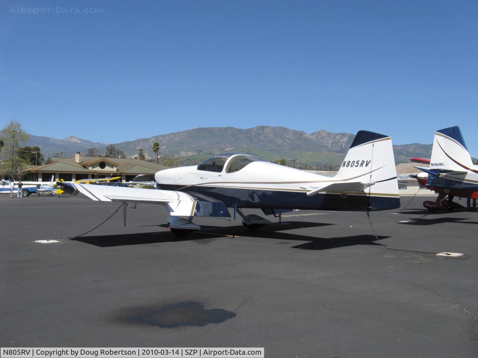N805RV, 2007 Vans RV-6A C/N 25686, 2007 Dierenfield VAN's RV-6A, Lycoming Aero Sport IO-390-X 210 Hp