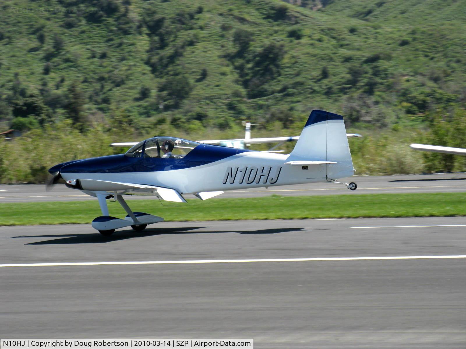 N10HJ, 2006 Vans RV-6 C/N 21622, 2006 Gerhardt VAN's RV-6, Lycoming IO-360-A3B6D 200 Hp, landing roll Rwy 04