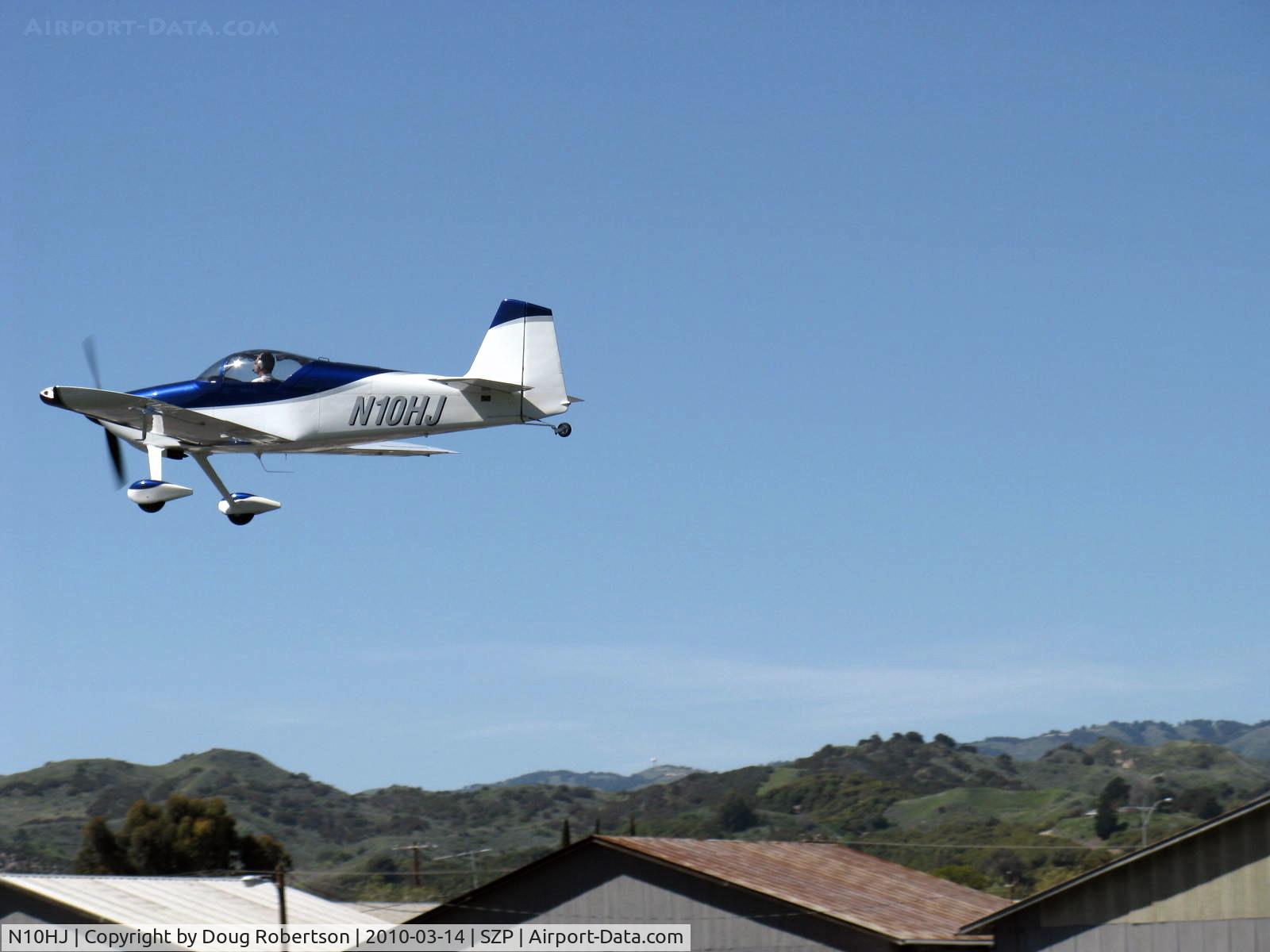 N10HJ, 2006 Vans RV-6 C/N 21622, 2006 Gerhardt VAN's RV-6, Lycoming IO-360-A3B6D 200 Hp, takeoff departure Rwy 22