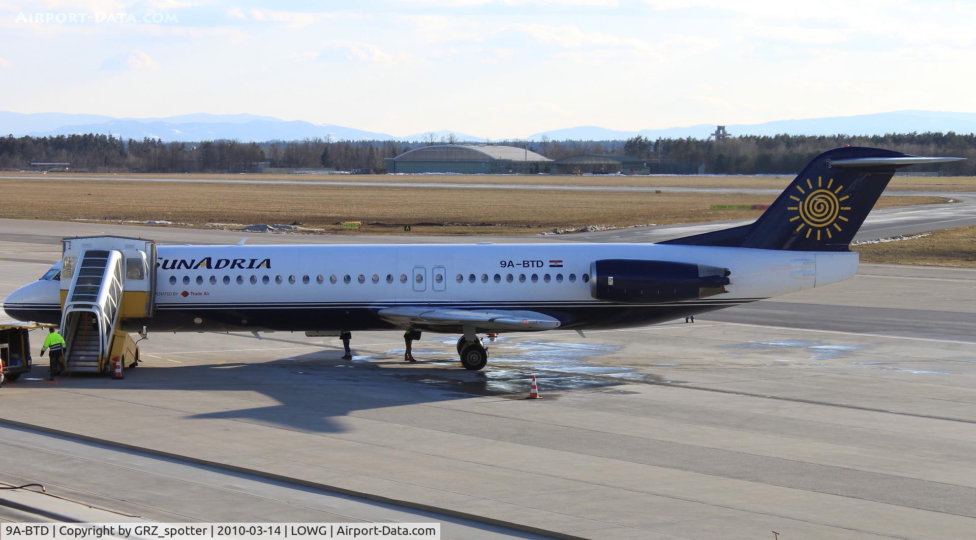 9A-BTD, 1992 Fokker 100 (F-28-0100) C/N 11407, Sun Adria (Trade Air) Fokker 100