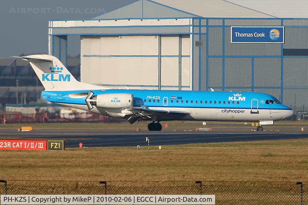 PH-KZS, 1995 Fokker F70 (F-28-0070) C/N 11540, A Leeds fog diversion today - and a F/V to MAN for this 'new' KLM Fokker.