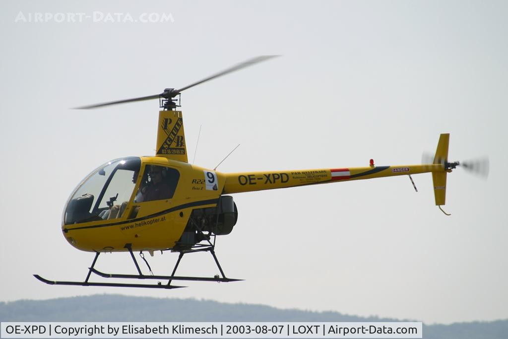 OE-XPD, 2002 Robinson R22 Beta C/N 3289, at Langenlebarn Airfield