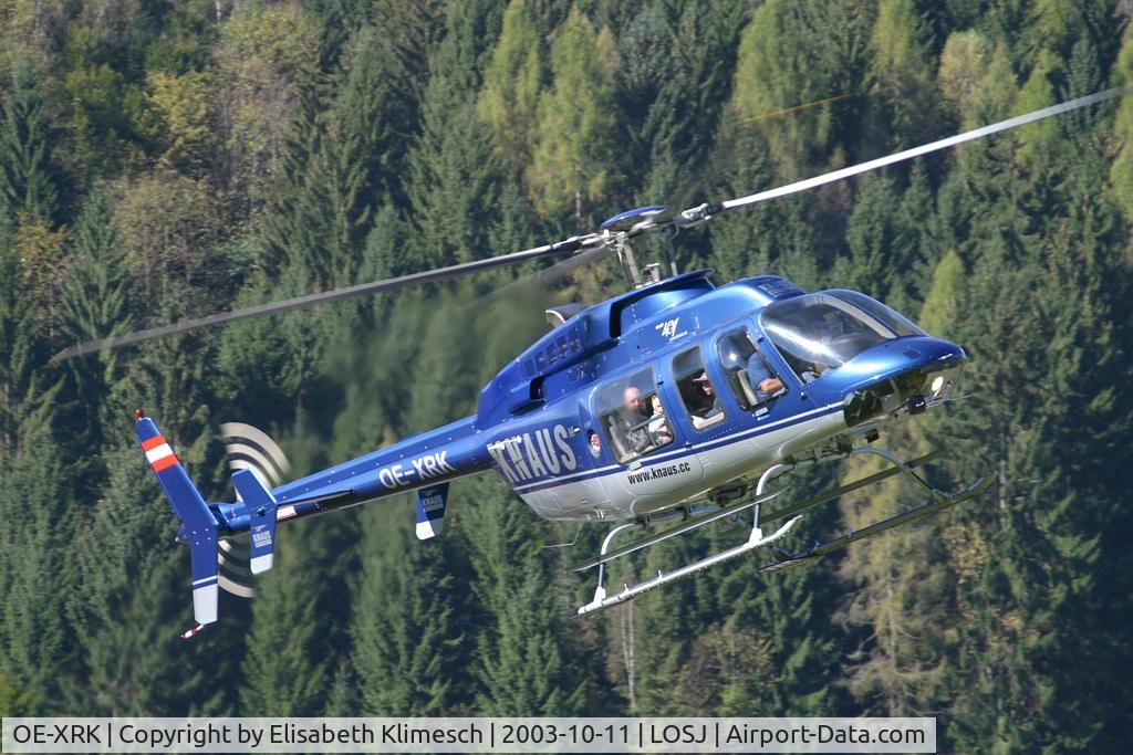 OE-XRK, 1997 Bell 407 C/N 53169, at St.Johann/Pongau Heliport (LOSJ)
