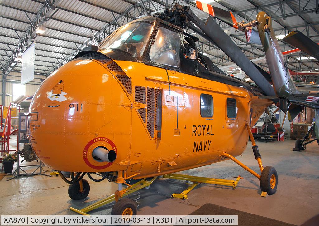 XA870, 1954 Westland Whirlwind HAR.1 C/N WA16, AeroVenture - Doncaster. Whirlwind HAR1 (c/n WA16).