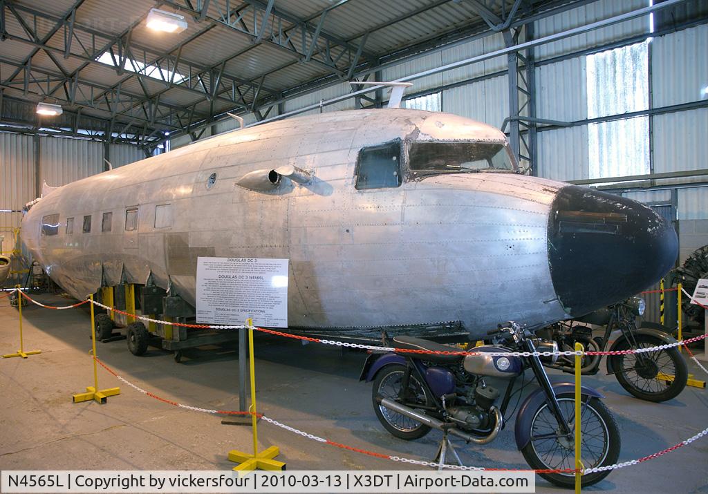 N4565L, 1939 Douglas DC-3-201A (C-47 Skytrain/Dakota) C/N 2108, AeroVenture - Doncaster. Dismantled awaiting restoration.