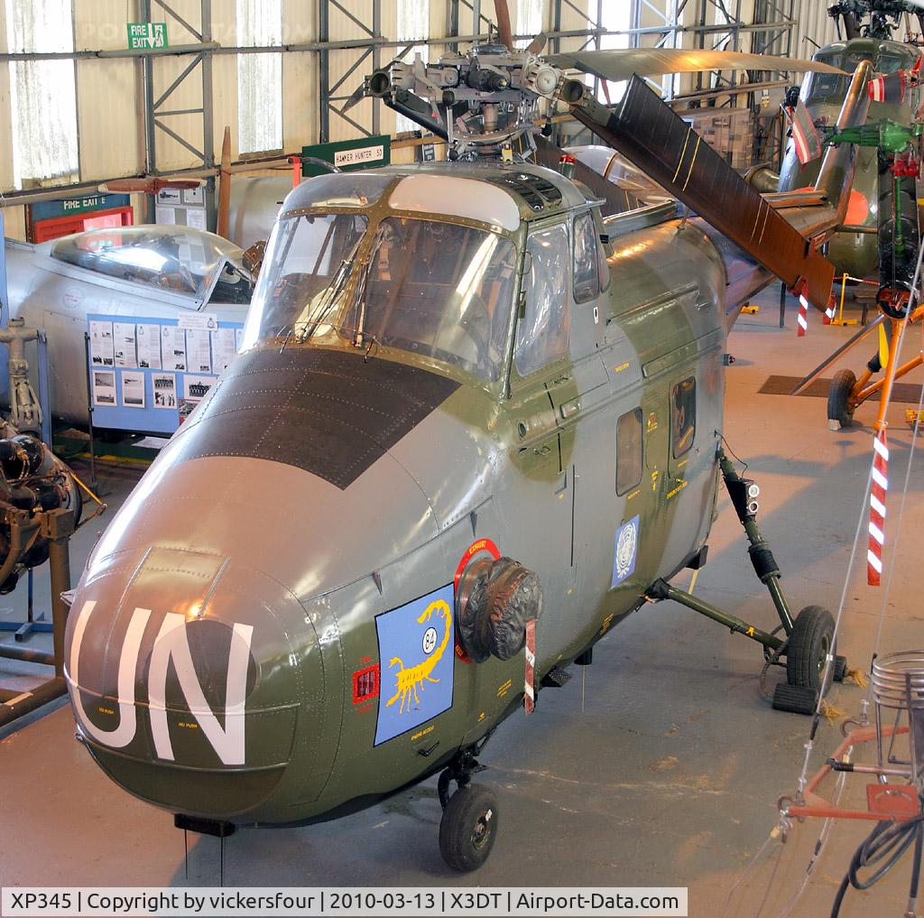 XP345, 1962 Westland Whirlwind HAR.10 C/N WA361, AeroVenture - Doncaster. Whirlwind HAR10 (c/n WA361), restored to original 84 Squadron markings.