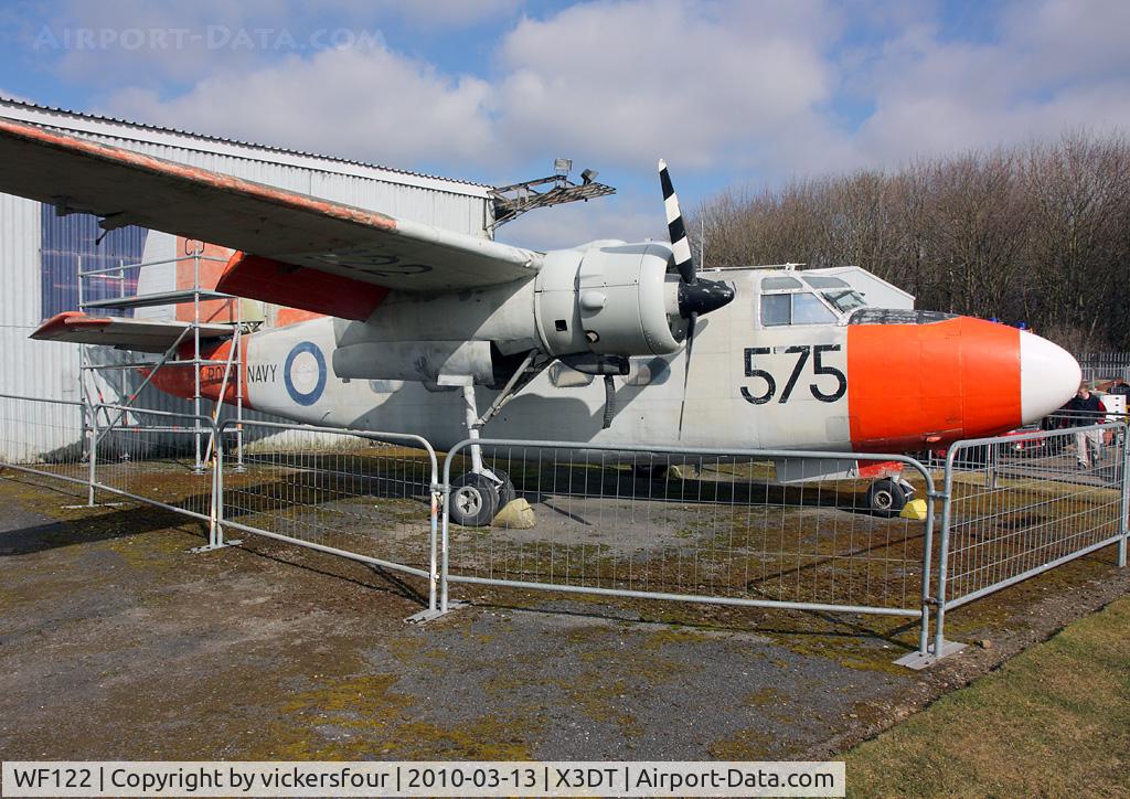 WF122, 1951 Percival P-57 Sea Prince T1 C/N P57/18, AeroVenture - Doncaster. Sea Prince T1 (c/n PAC/57/18), retains its 750 Squadron code 'CU-575'.