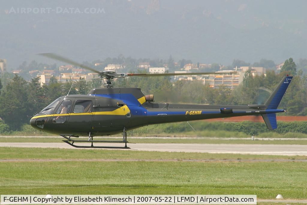 F-GEHM, Aerospatiale AS-350BA Ecureuil C/N 1722, at Cannes Airport