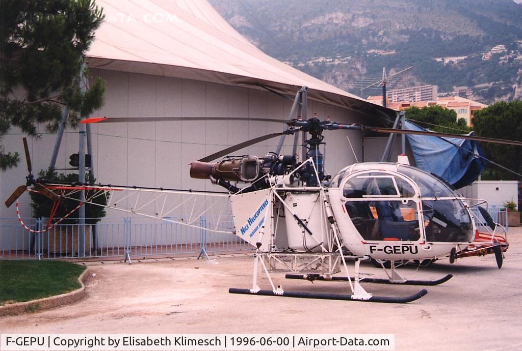 F-GEPU, 1982 Aérospatiale SA-315B Lama C/N 2641, at Monaco - Espace Fontvieille